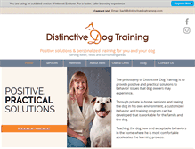 Tablet Screenshot of distinctivedogtraining.com
